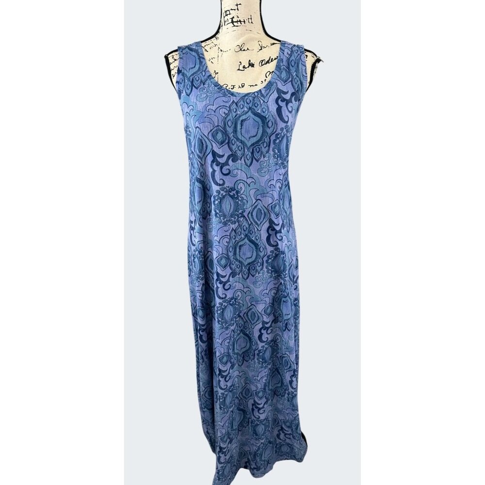 Fresh Produce Blue Sleeveless Maxi Dress - Size Small - Made in USA